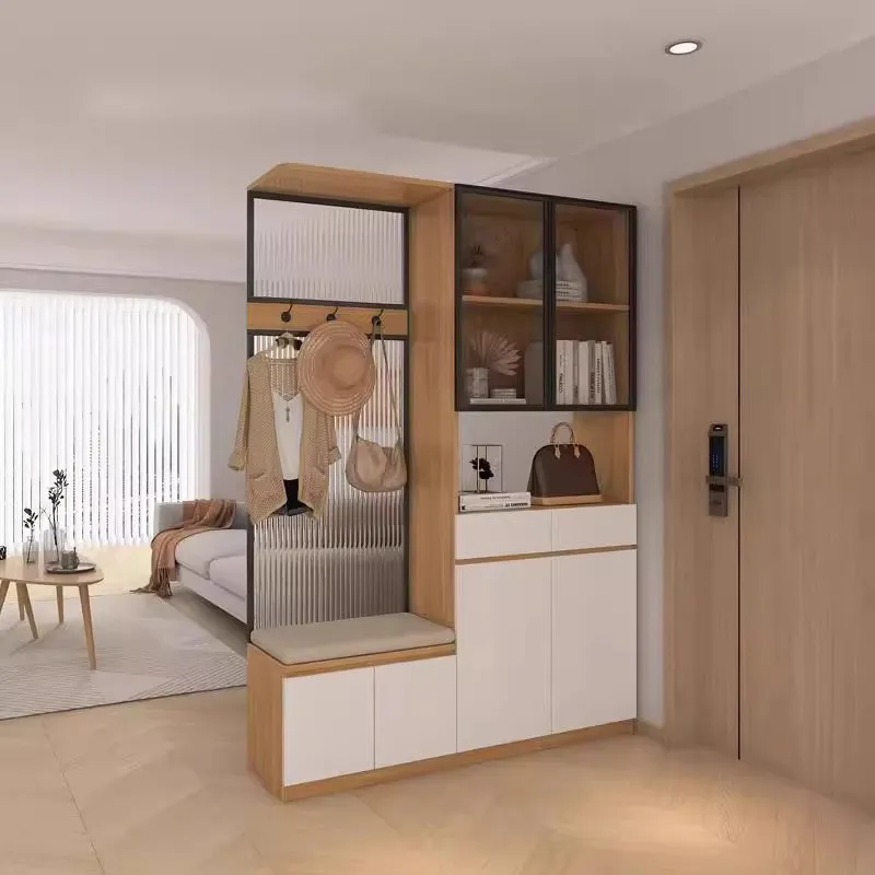 Customized screen entrance front door porch partition cabinet living room home shoe integratedwith stool
Customized screen entrance front door porch partition cabinet living room home shoe integratedwith stool
