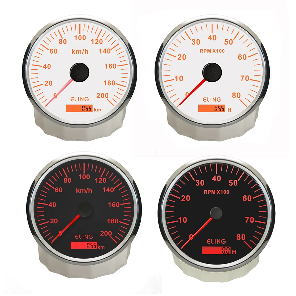ELING 2 Gauge Set 110mm 0-200km/h GPS Speedometer 0-8000RPM Tachometer for Car Marine Boat with Red Yellow Backlight 12V 24V
ELING 2 Gauge Set 110mm 0-200km/h GPS Speedometer 0-8000RPM Tachometer for Car Marine Boat with Red Yellow Backlight 12V 24V