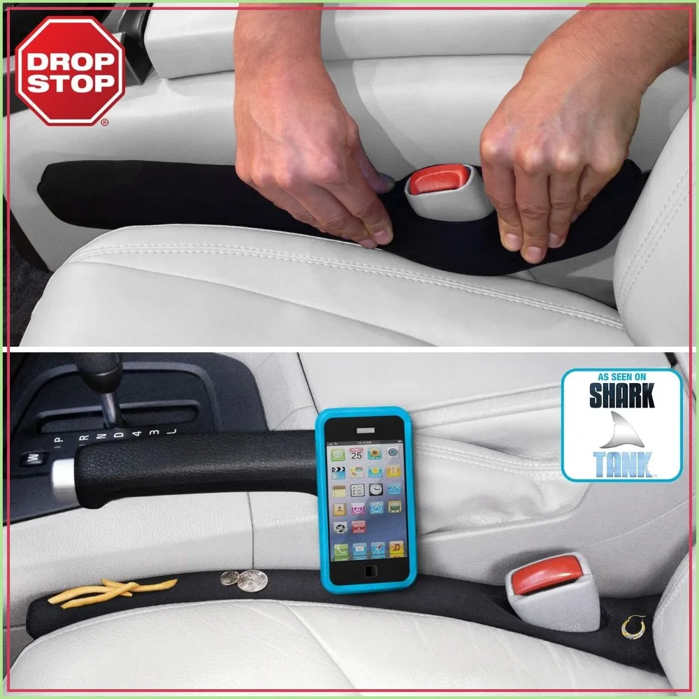 Car Seat Gap Filler Set of 2 - Patented Drop Stop for Cars & Trucks - Includes Slide Free Pad & Light
Car Seat Gap Filler Set of 2 - Patented Drop Stop for Cars & Trucks - Includes Slide Free Pad & Light