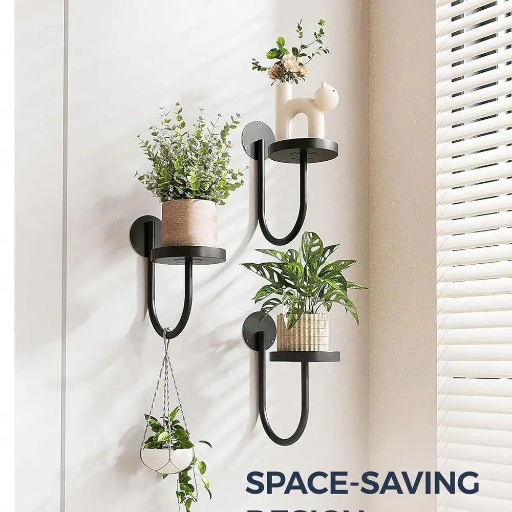 2pcs 3pcs Indoor Plant Wall Hanging Planter, Wall Mounted Bracket Holder, Metal Hook, Decorative Plant Rack For Indoor Wall Dec
2pcs 3pcs Indoor Plant Wall Hanging Planter, Wall Mounted Bracket Holder, Metal Hook, Decorative Plant Rack For Indoor Wall Dec