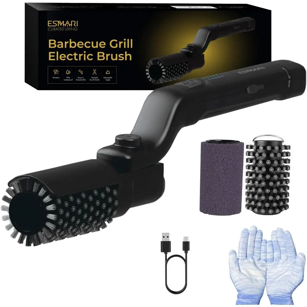 Electric Grill Brush, 90 Minute Runtime, 3-Speed Motor, No-Shedding Stainless Steel Bristles, 2026 Upgraded Grill Cleaner with G
Electric Grill Brush, 90 Minute Runtime, 3-Speed Motor, No-Shedding Stainless Steel Bristles, 2026 Upgraded Grill Cleaner with G