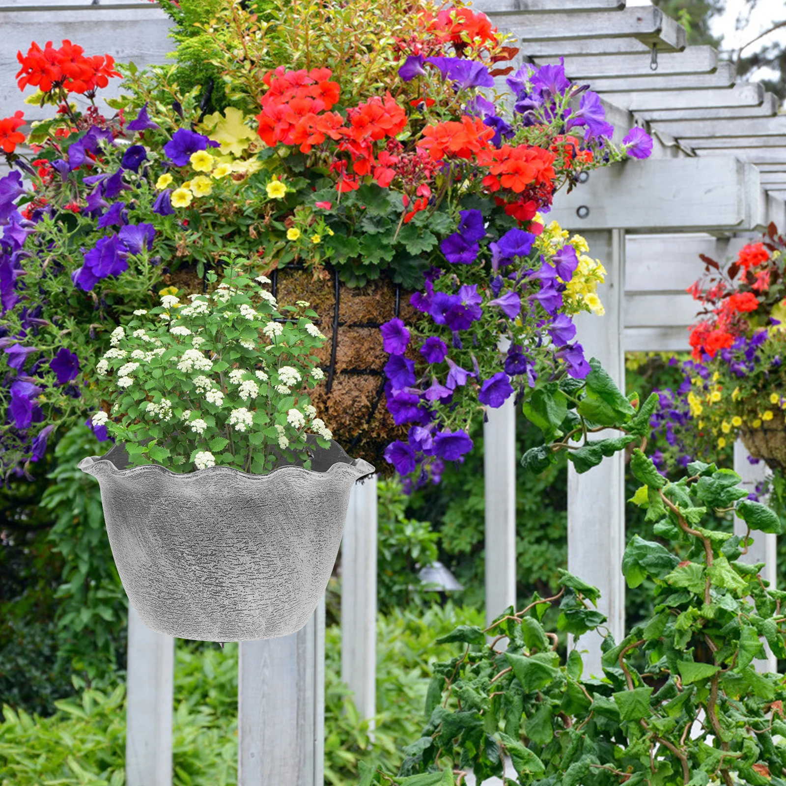 Wall Hanging Retro Spray Painted Basket Basin Flower Pot Flowers Planter Indoor Pots 
Wall Hanging Retro Spray Painted Basket Basin Flower Pot Flowers Planter Indoor Pots