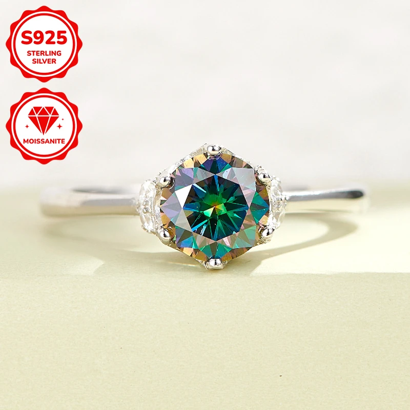 1pc 1Carat Round Colorful Green Moissanite Ring, S925 Silver Engagement and Wedding Ring, An Excellent Holiday Gift for Ladies.
1pc 1Carat Round Colorful Green Moissanite Ring, S925 Silver Engagement and Wedding Ring, An Excellent Holiday Gift for Ladies.