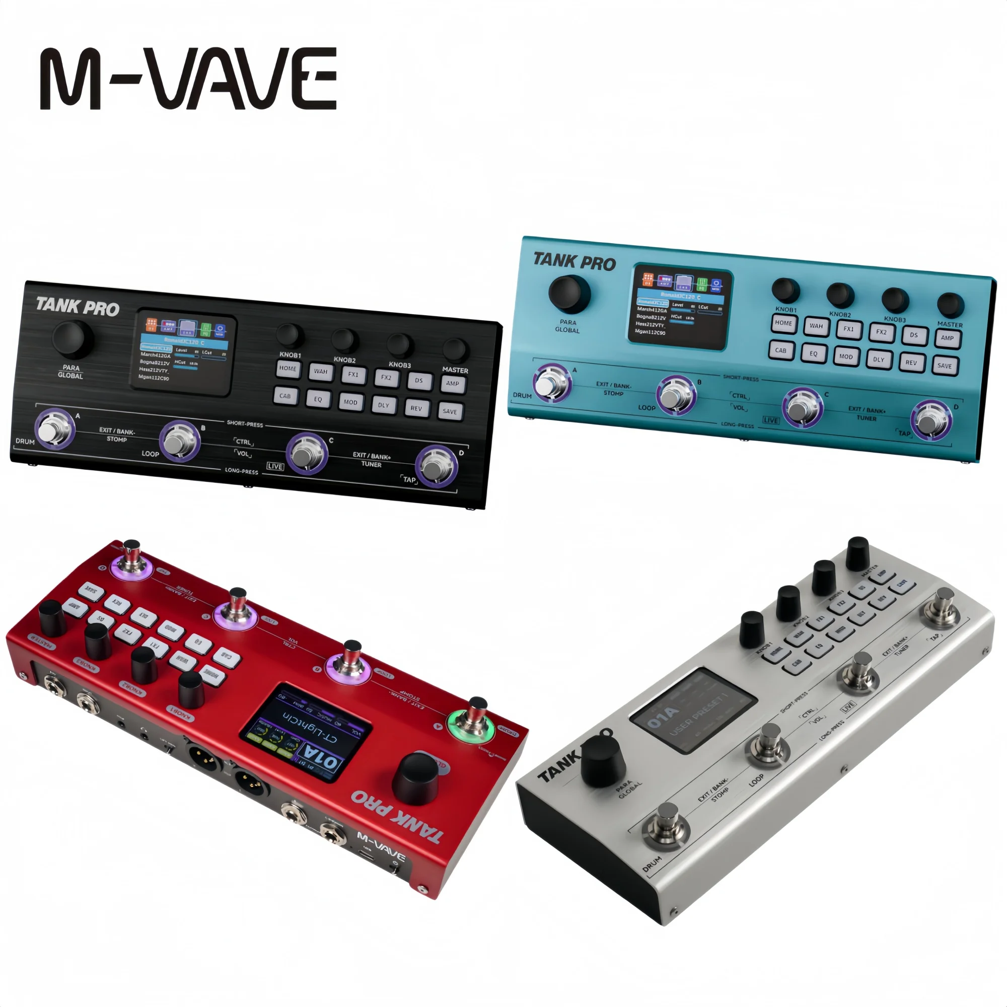 M-VAVE TANK PRO Electric Guitar Pedal, 90 Amp+90 Cab Models, 300+ FX, 120 Presets, 150s Looper, Drums, XLR for Recording
M-VAVE TANK PRO Electric Guitar Pedal, 90 Amp+90 Cab Models, 300+ FX, 120 Presets, 150s Looper, Drums, XLR for Recording