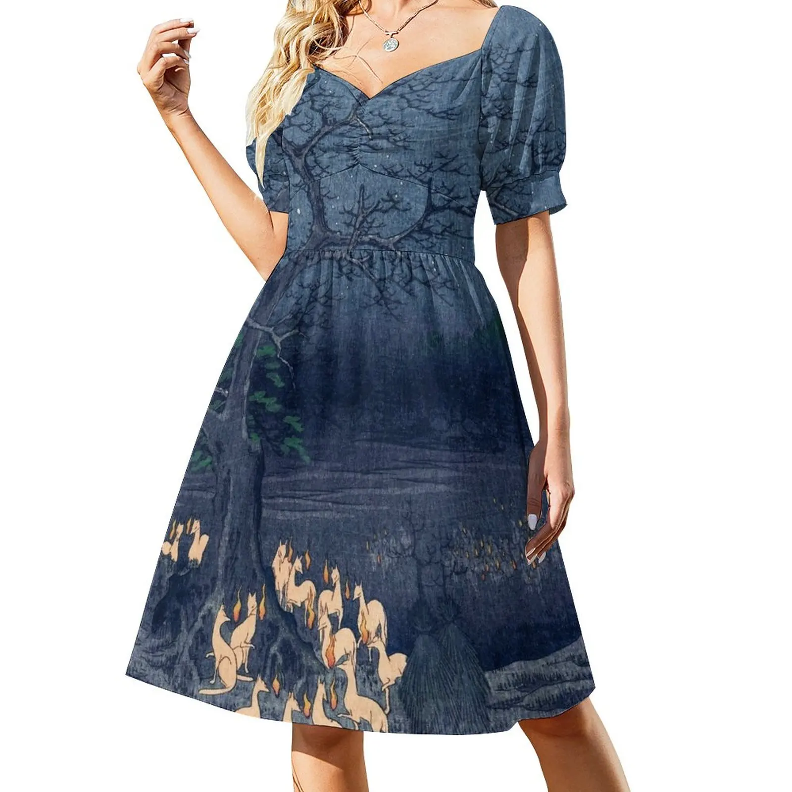 Foxes at Night Shrine Vintage Ukiyo-e Japanese Art Sleeveless Dress party dresses women dresses korean style
Foxes at Night Shrine Vintage Ukiyo-e Japanese Art Sleeveless Dress party dresses women dresses korean style