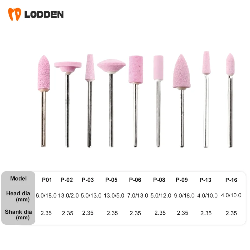 LODDEN 100pcs Dental Silicone Polishing Pink Stones HP Mounted Low-speed for Metal Drills 2.35mm Dentistry Lab Grinding Tools
LODDEN 100pcs Dental Silicone Polishing Pink Stones HP Mounted Low-speed for Metal Drills 2.35mm Dentistry Lab Grinding Tools