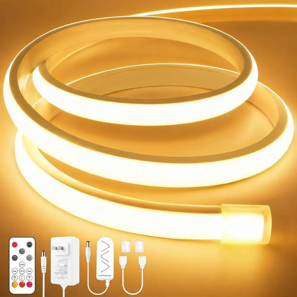 Dimmable Self-Adhesive LED Strip Light, Warm White, 3000K, Waterproof, Flexible, 10mm Wide for Indoor Use
Dimmable Self-Adhesive LED Strip Light, Warm White, 3000K, Waterproof, Flexible, 10mm Wide for Indoor Use
