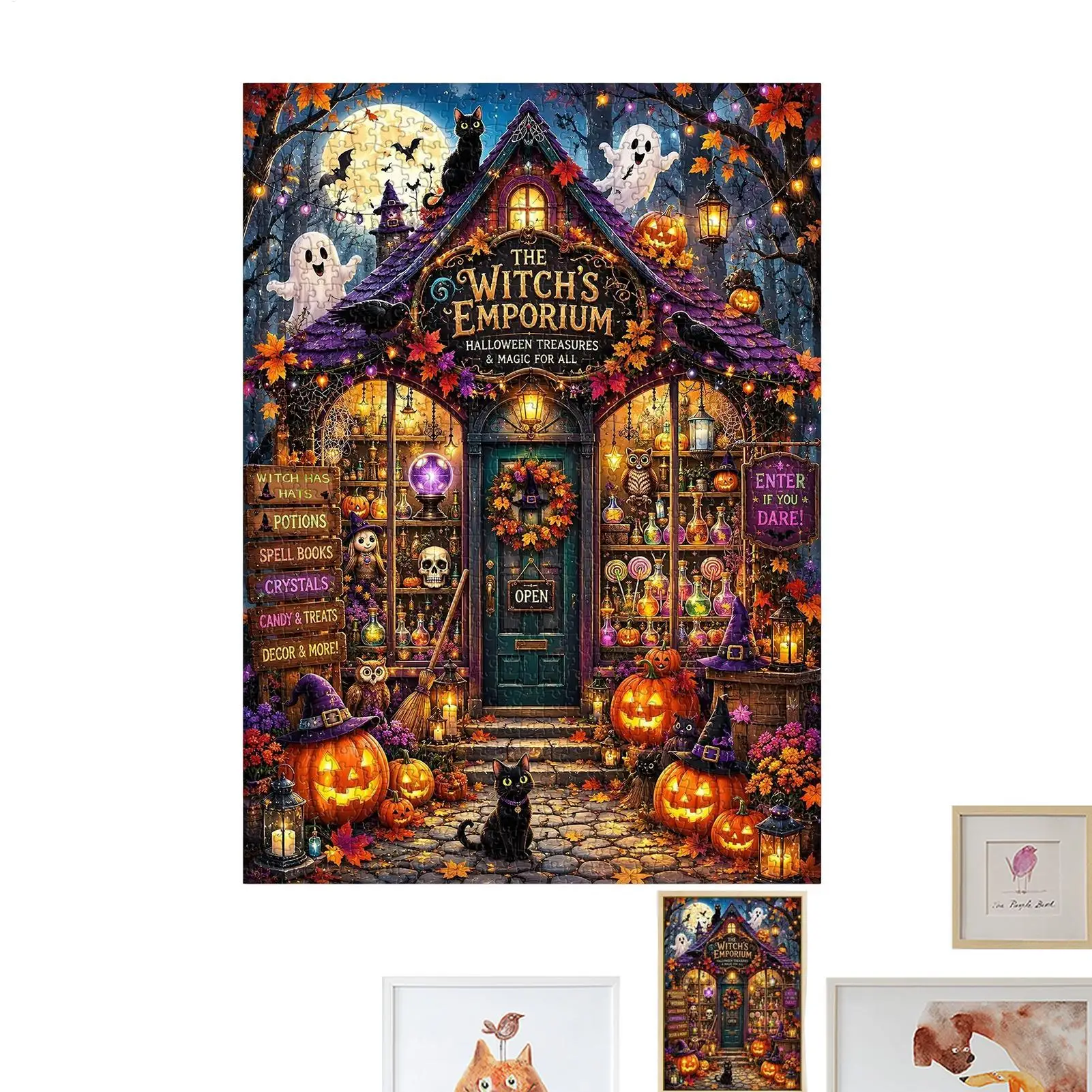 Halloween Witch Puzzle 1000 Piece Vintage Colorful Witch Store Decoration Horror Store Puzzles Holiday Party Birthday Gifts
Halloween Witch Puzzle 1000 Piece Vintage Colorful Witch Store Decoration Horror Store Puzzles Holiday Party Birthday Gifts