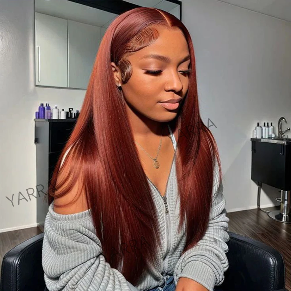 Reddish Brown Straight 13x6 Lace Frontal Human Hair Wig Pre Plucked 13x4 Lace Frontal Wig Brazilian Human Hair Wigs For Women
Reddish Brown Straight 13x6 Lace Frontal Human Hair Wig Pre Plucked 13x4 Lace Frontal Wig Brazilian Human Hair Wigs For Women