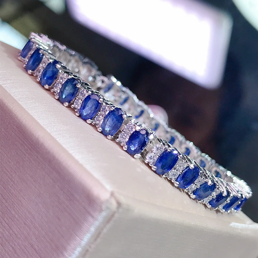 Special new Natural Sapphire Bracelet 925 Sterling Silver women's party birthday gift
Special new Natural Sapphire Bracelet 925 Sterling Silver women's party birthday gift