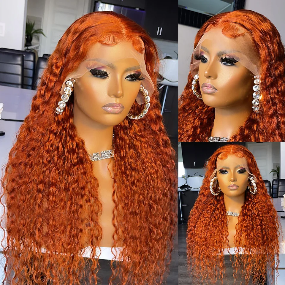 13x4 HD Transparent 30 Inch Ginger Lace Front Human Hair Wig Deep Wave 13x6 Lace Frontal Wig Curly Human Hair Wigs For Women
13x4 HD Transparent 30 Inch Ginger Lace Front Human Hair Wig Deep Wave 13x6 Lace Frontal Wig Curly Human Hair Wigs For Women