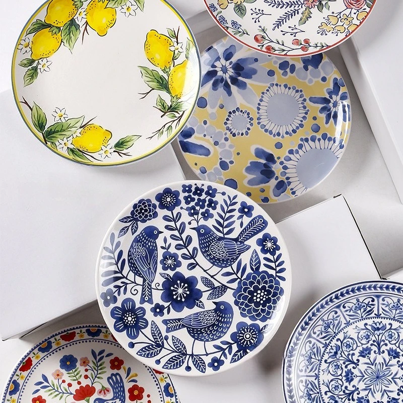 Creative Painted 9 Inch Ceramic Plates 4pc Set Round Dinner Plates Styrofoam Pack
Creative Painted 9 Inch Ceramic Plates 4pc Set Round Dinner Plates Styrofoam Pack