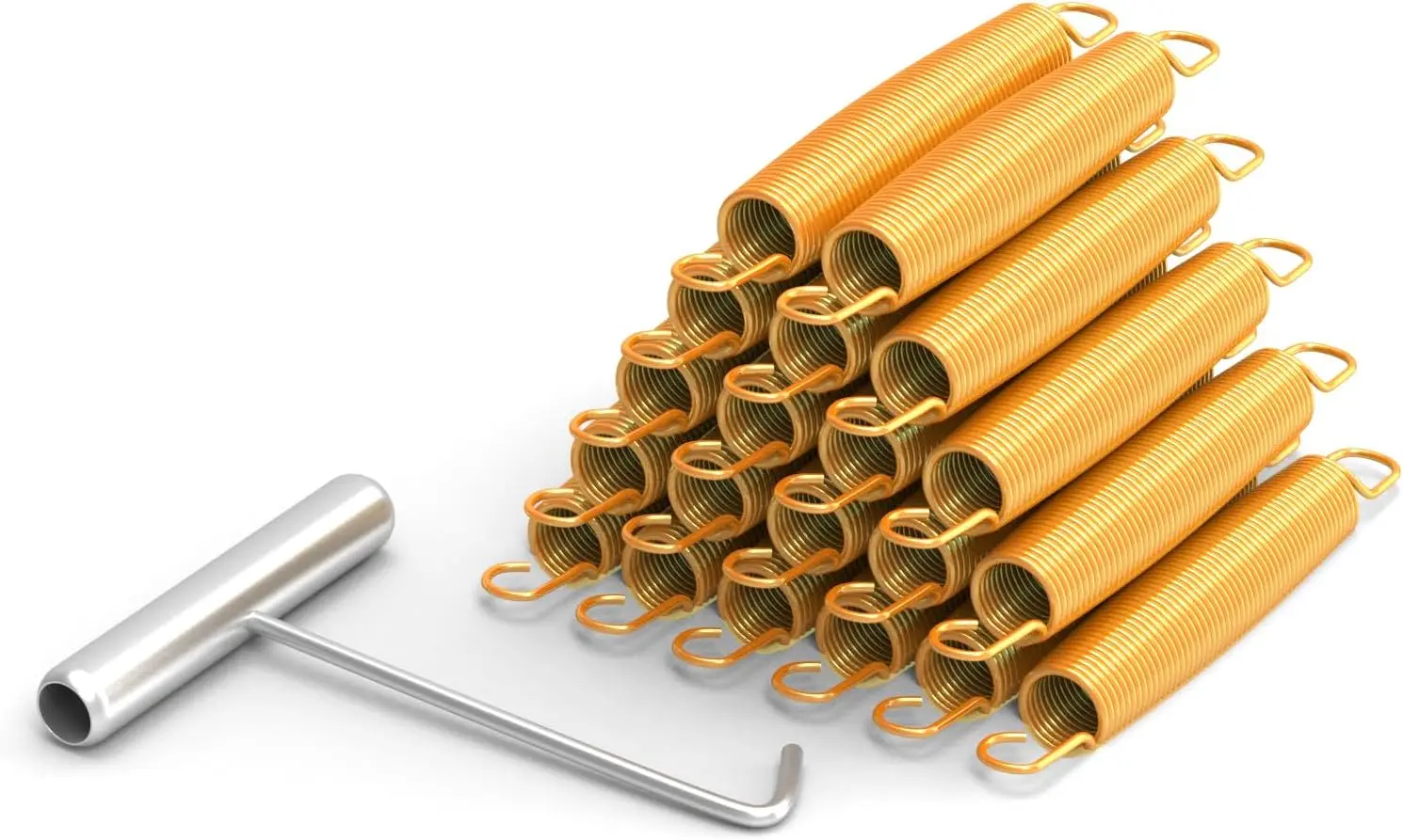 20 Pack 5.5" Trampoline Springs with T-Hooks, Weather-Resistant, High-Extension Replacement Springs
20 Pack 5.5" Trampoline Springs with T-Hooks, Weather-Resistant, High-Extension Replacement Springs