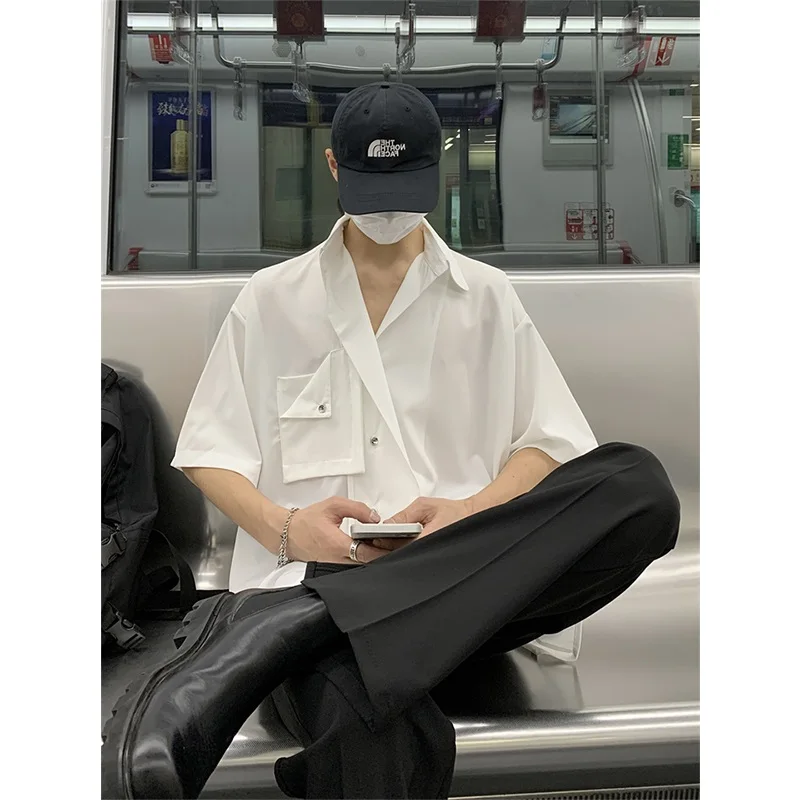 White Ice Silk ort Sve Men's irt Summer Thin Hanging Sense Briti Sle Youthful ular Loose Fit Pure Color irt
White Ice Silk ort Sve Men's irt Summer Thin Hanging Sense Briti Sle Youthful ular Loose Fit Pure Color irt