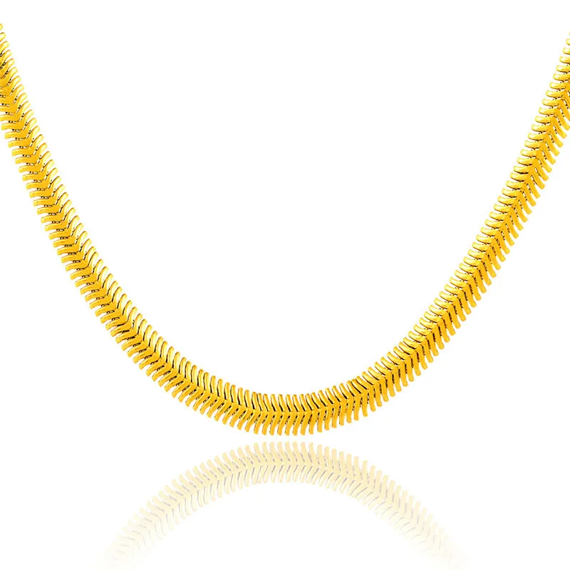 Unisex Flat Snake Necklace 24K Gold AU999 - Unisex style, delicate 24K luster, AU999 guarantee, exquisite craft for unique taste
Unisex Flat Snake Necklace 24K Gold AU999 - Unisex style, delicate 24K luster, AU999 guarantee, exquisite craft for unique taste