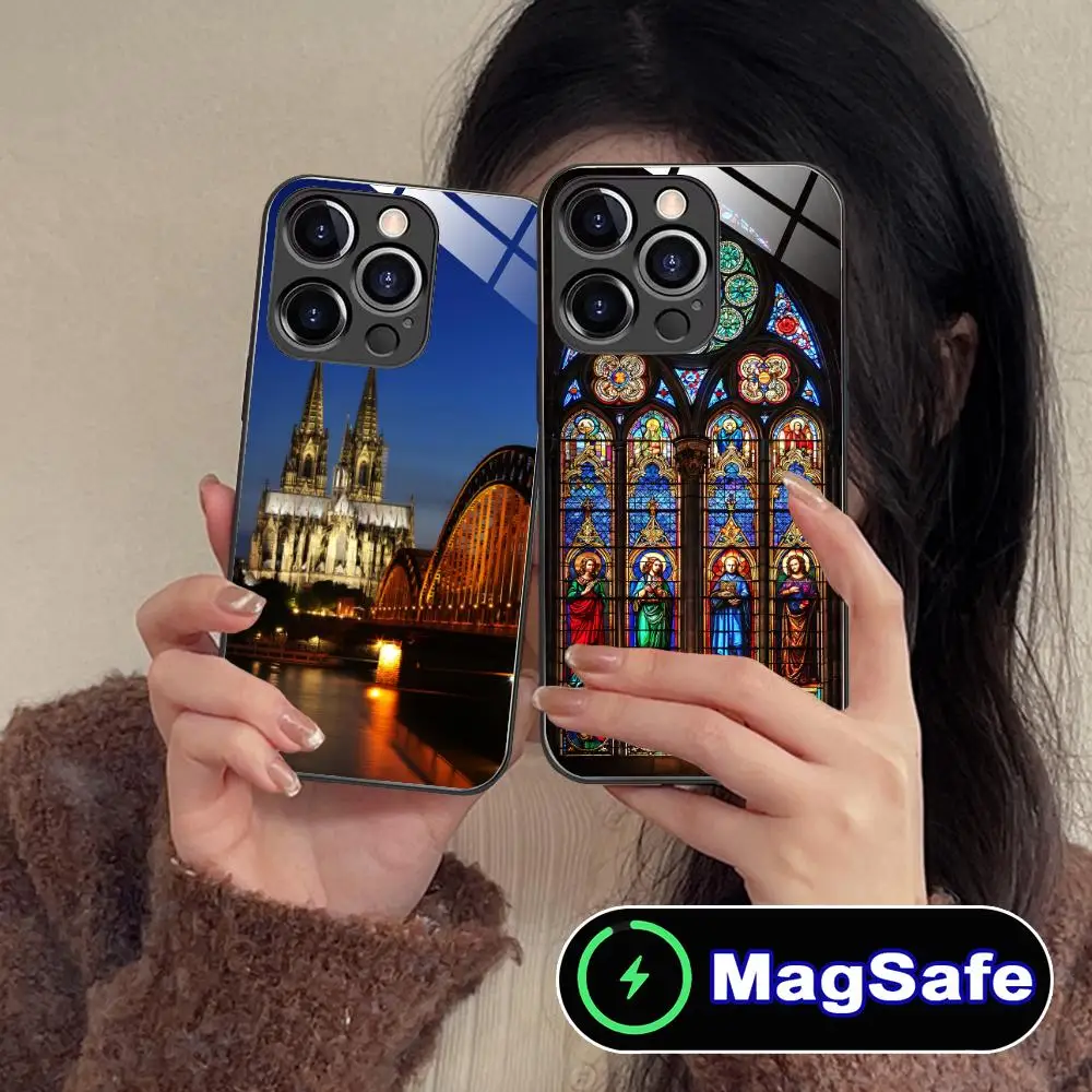 Cologne Cathedral Mobile Phone Case for iPhone 17 16 15 14 13 12 11 Air Pro Max Plus Mini MagSafe Glass Colorful Cover Luxury
Cologne Cathedral Mobile Phone Case for iPhone 17 16 15 14 13 12 11 Air Pro Max Plus Mini MagSafe Glass Colorful Cover Luxury