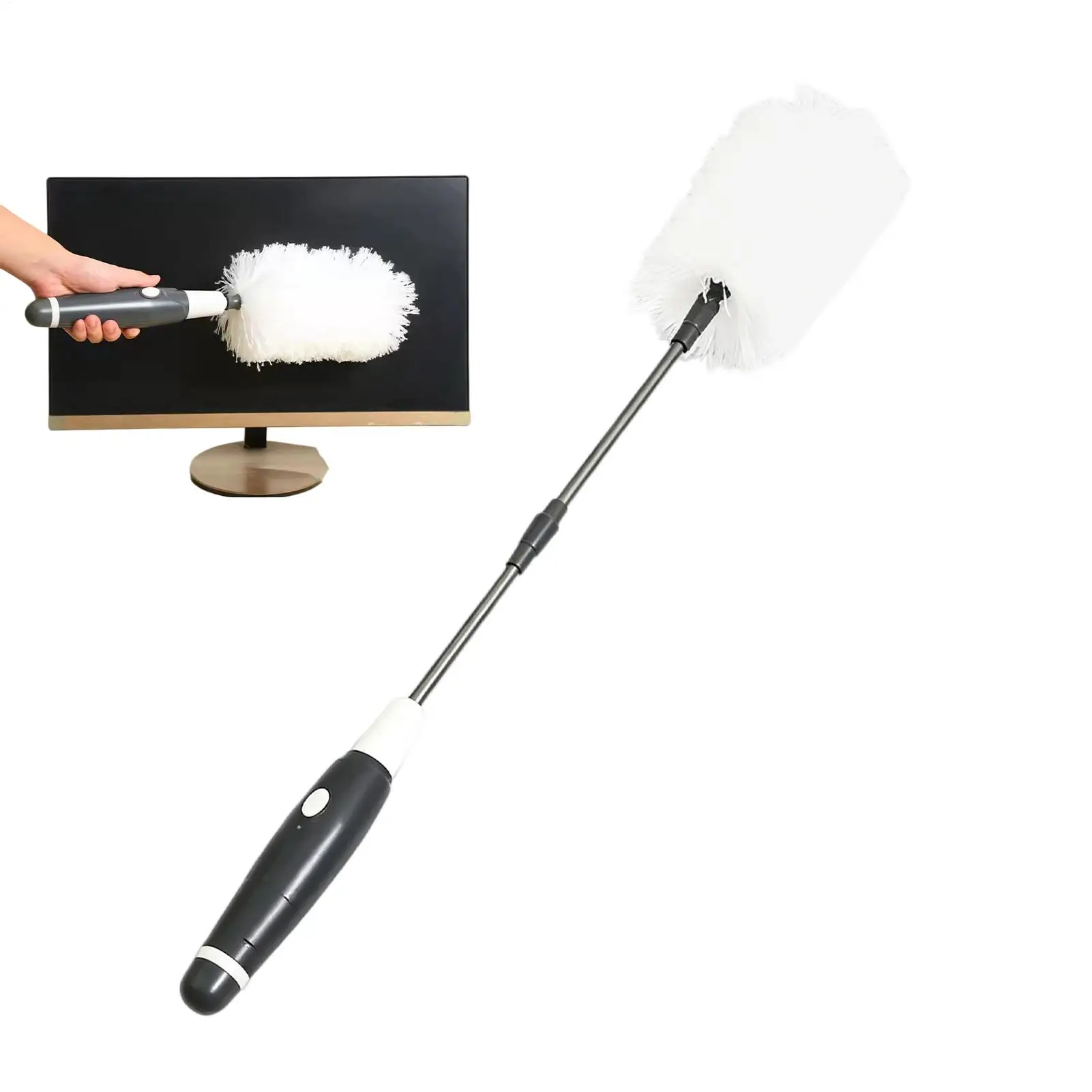 Electric Dust Brush Adjustable Extendable Handle Cordless Microfiber Electric Dirt Dust Brush For Living Room Kitchen Dormitory
Electric Dust Brush Adjustable Extendable Handle Cordless Microfiber Electric Dirt Dust Brush For Living Room Kitchen Dormitory
