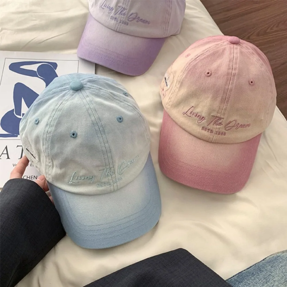 Fashion Letter Embroidery Sunscreen Hat American Retro Big Size Baseball Cap Wide Brim Gradient Color Peaked Cap Daily
Fashion Letter Embroidery Sunscreen Hat American Retro Big Size Baseball Cap Wide Brim Gradient Color Peaked Cap Daily