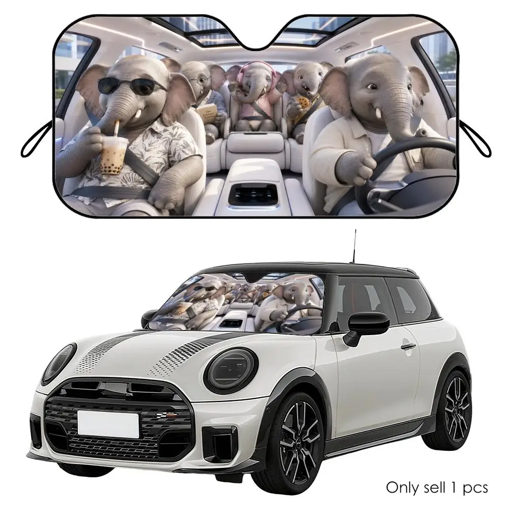 Elephant Driving Travel Sun Visor Reusable Aluminum Foil Car Windshield Sun Visor UV Heat Insulation Cover Shade
Elephant Driving Travel Sun Visor Reusable Aluminum Foil Car Windshield Sun Visor UV Heat Insulation Cover Shade