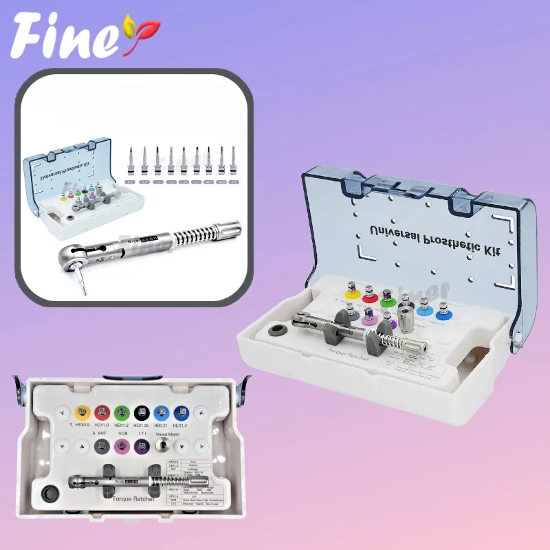 Finer Dental Implant Screwdriver Set Screwdriver Prosthetic Kit Implant Screw Driver Ratchet Torque Wrench Repair Tool Kit
Finer Dental Implant Screwdriver Set Screwdriver Prosthetic Kit Implant Screw Driver Ratchet Torque Wrench Repair Tool Kit