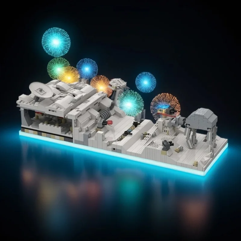 620PCS MOC Space Battle Micro Ice Planet Kessel Run Falcon Build Model DIY Assembly Building Blocks Birthday Gift Display Set
620PCS MOC Space Battle Micro Ice Planet Kessel Run Falcon Build Model DIY Assembly Building Blocks Birthday Gift Display Set