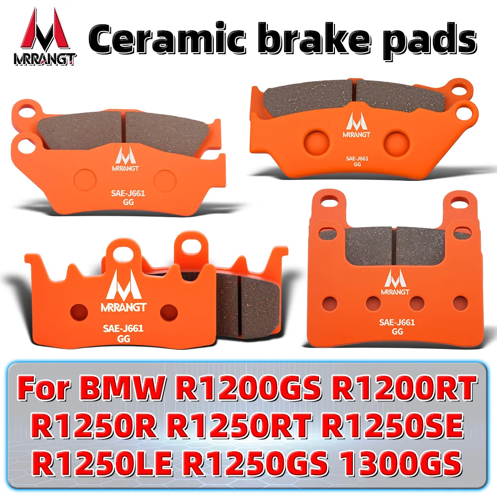 MRRANGT Ceramic Brake Pads Front Rear Kit Fit For BMW R1200GS/RT R1250GS/R/SE/LE/ R1300GS Motorcycle High Performance