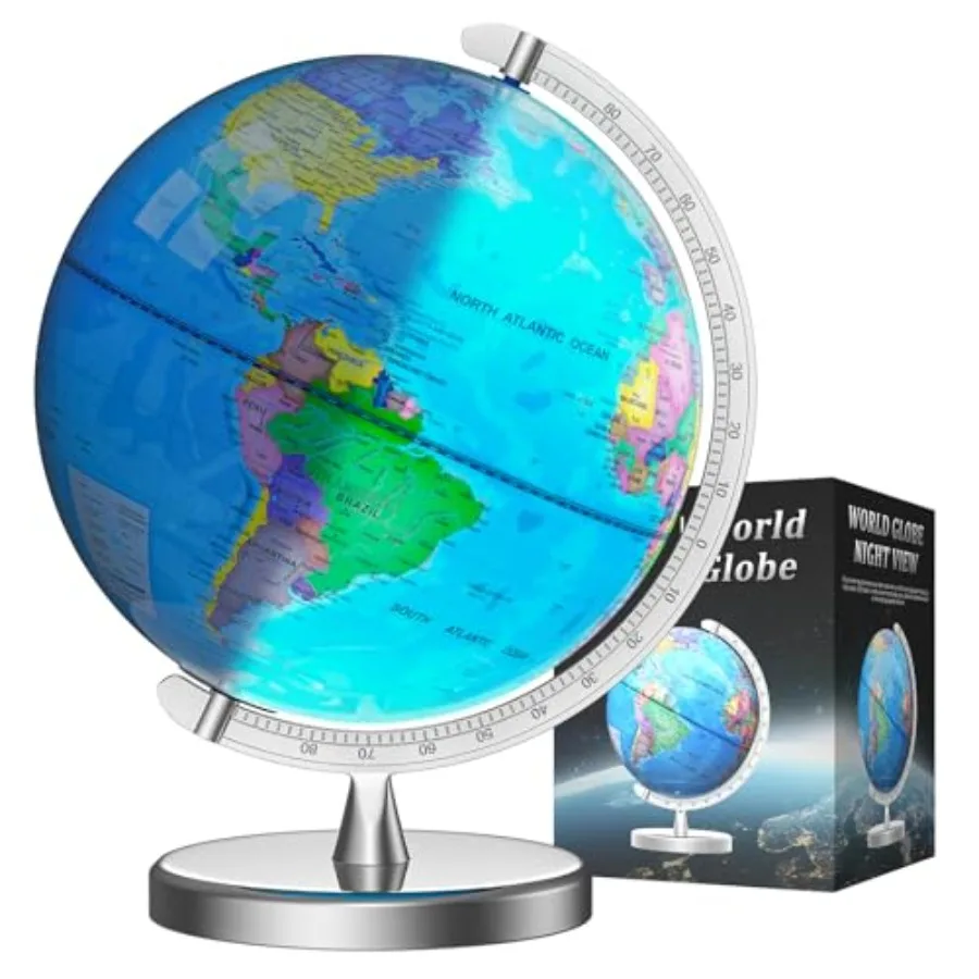 12" Illumated World Globe for and Adults Globe Lamp with World Map for Stable Heavy Metal Base teractive STEM Learng Gift and N
12" Illumated World Globe for and Adults Globe Lamp with World Map for Stable Heavy Metal Base teractive STEM Learng Gift and N