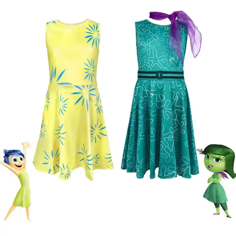 Inside Out 2 Joy Dress for Girls Cartoon Disgust Cosplay Costume Halloween Carnival Clothes Kids Princess Birthday Outfits
Inside Out 2 Joy Dress for Girls Cartoon Disgust Cosplay Costume Halloween Carnival Clothes Kids Princess Birthday Outfits