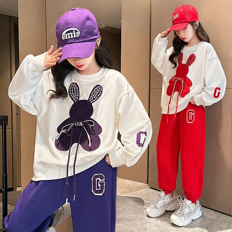 Girls Sports Suit Kids Long Sleeve Hoodie + Loose Pants 2pcs Children Streetwear Teenage Girl Clothes Set 4 6 8 10 12 14 Years
Girls Sports Suit Kids Long Sleeve Hoodie + Loose Pants 2pcs Children Streetwear Teenage Girl Clothes Set 4 6 8 10 12 14 Years