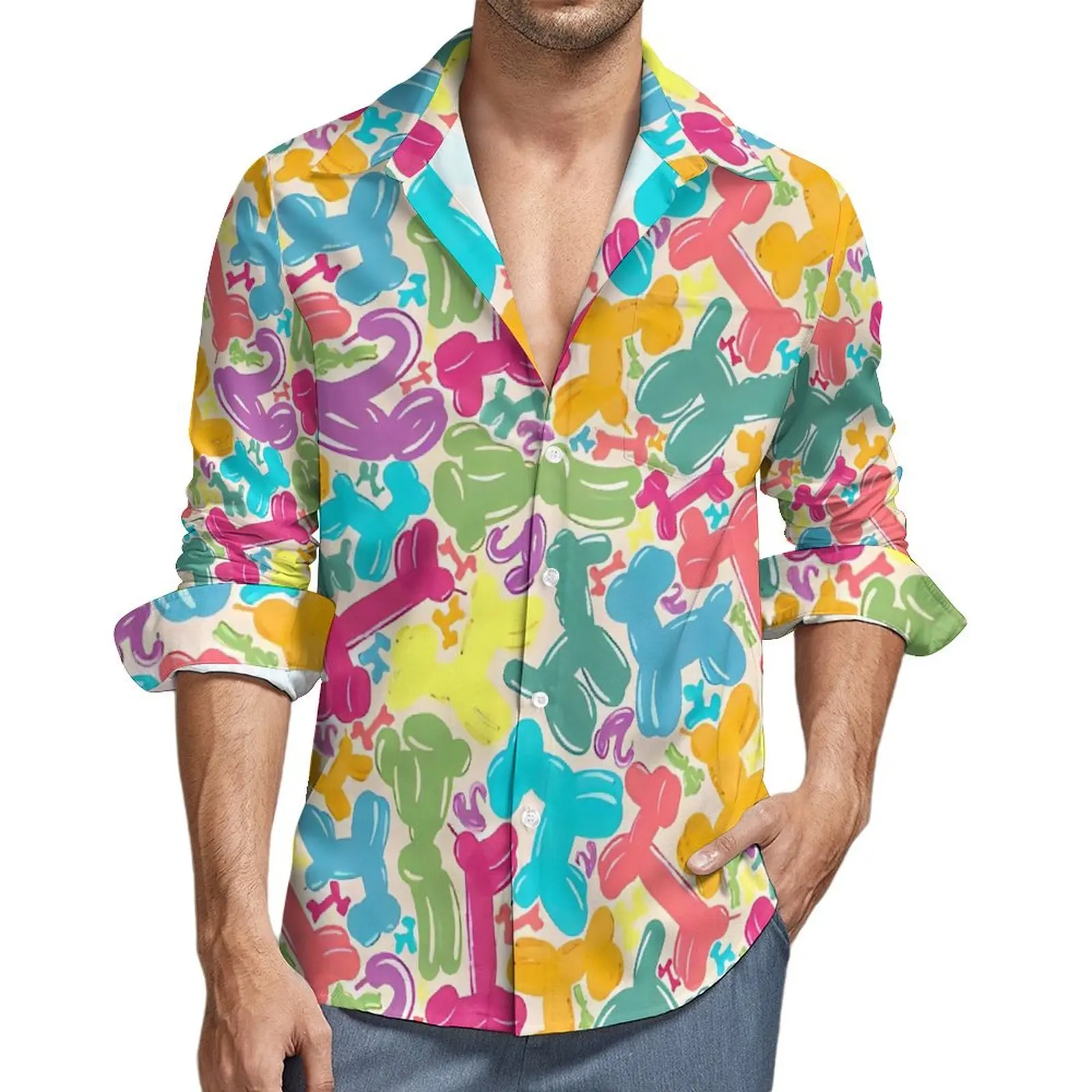 Balloon Dogs Casual Shirts Animals Print Loose Shirt Autumn Comfortable Oversized Blouse Man Long Sleeve Clothing Birthday Gift
Balloon Dogs Casual Shirts Animals Print Loose Shirt Autumn Comfortable Oversized Blouse Man Long Sleeve Clothing Birthday Gift