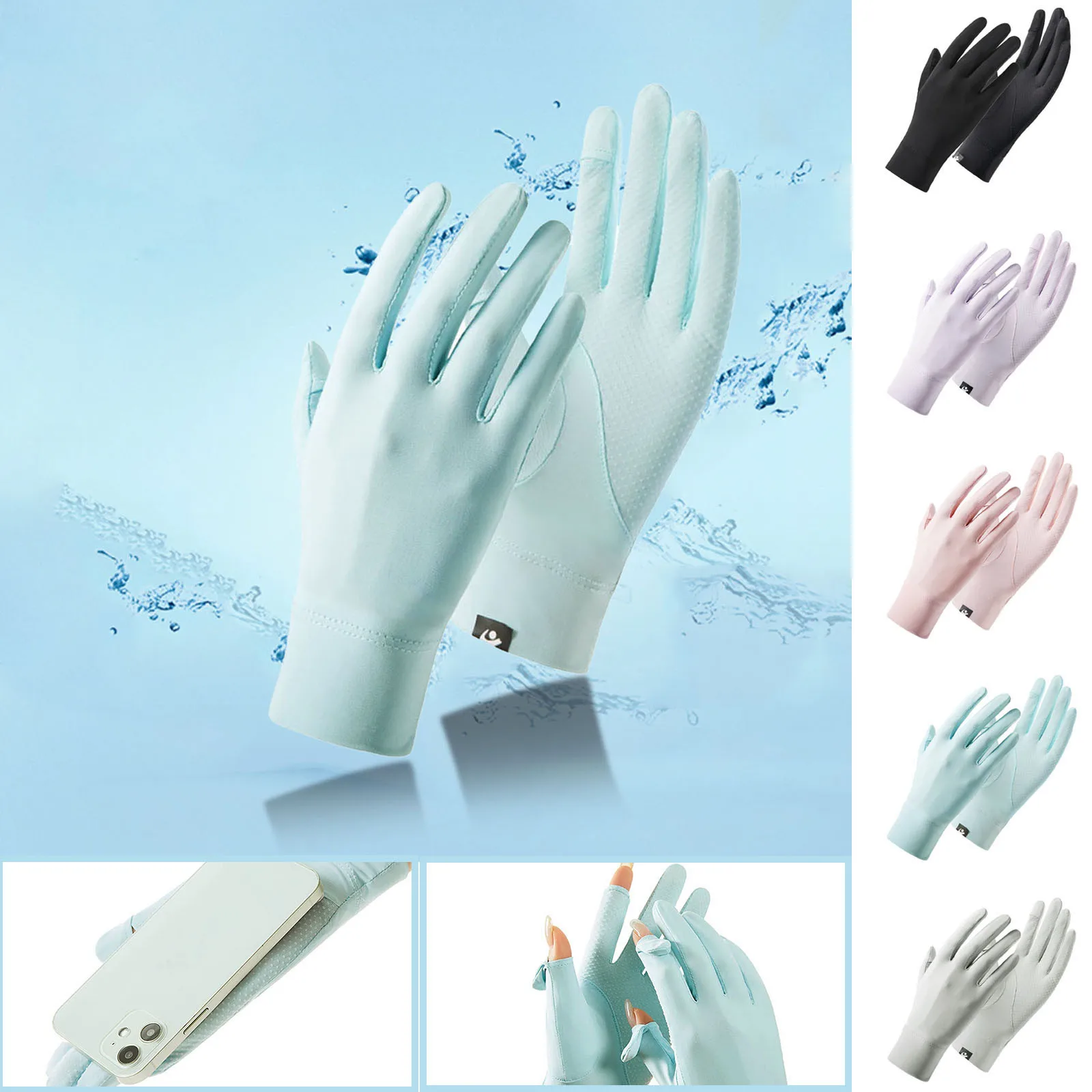 Women Sunscreen Ice Silk Gloves Female Summer Sun Protection Gloves Fashion Cycling Driving Running Mittens Thin Anti-UV Gloves
Women Sunscreen Ice Silk Gloves Female Summer Sun Protection Gloves Fashion Cycling Driving Running Mittens Thin Anti-UV Gloves