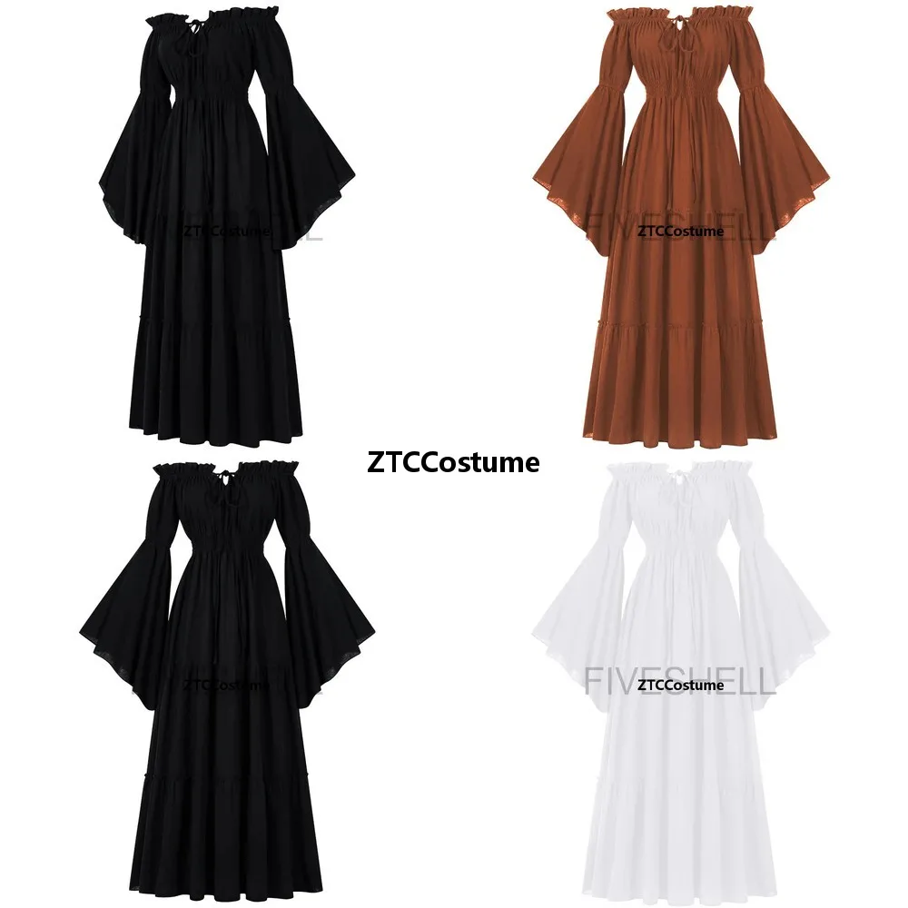 Medieval Renaissance Cosplay Dress Off Shoulder Ruffle Long Sleeve Floor Length Elegant Women Gown
Medieval Renaissance Cosplay Dress Off Shoulder Ruffle Long Sleeve Floor Length Elegant Women Gown