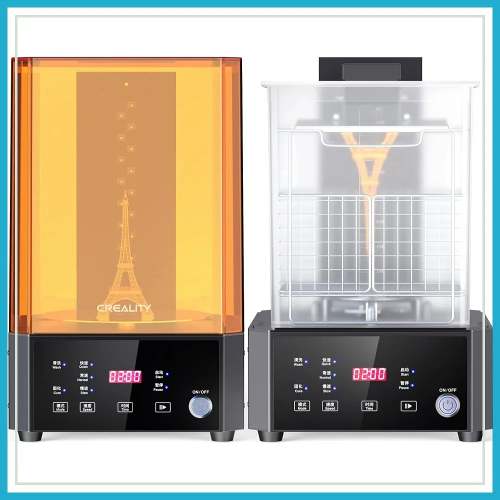 2 in 1 Resin 3D Printer Wash and Cure Station, UV Curing Rotary Box Bucket for LCD/DLP/SLA, Washing Size 7.48x6.06x7.87 inches
2 in 1 Resin 3D Printer Wash and Cure Station, UV Curing Rotary Box Bucket for LCD/DLP/SLA, Washing Size 7.48x6.06x7.87 inches