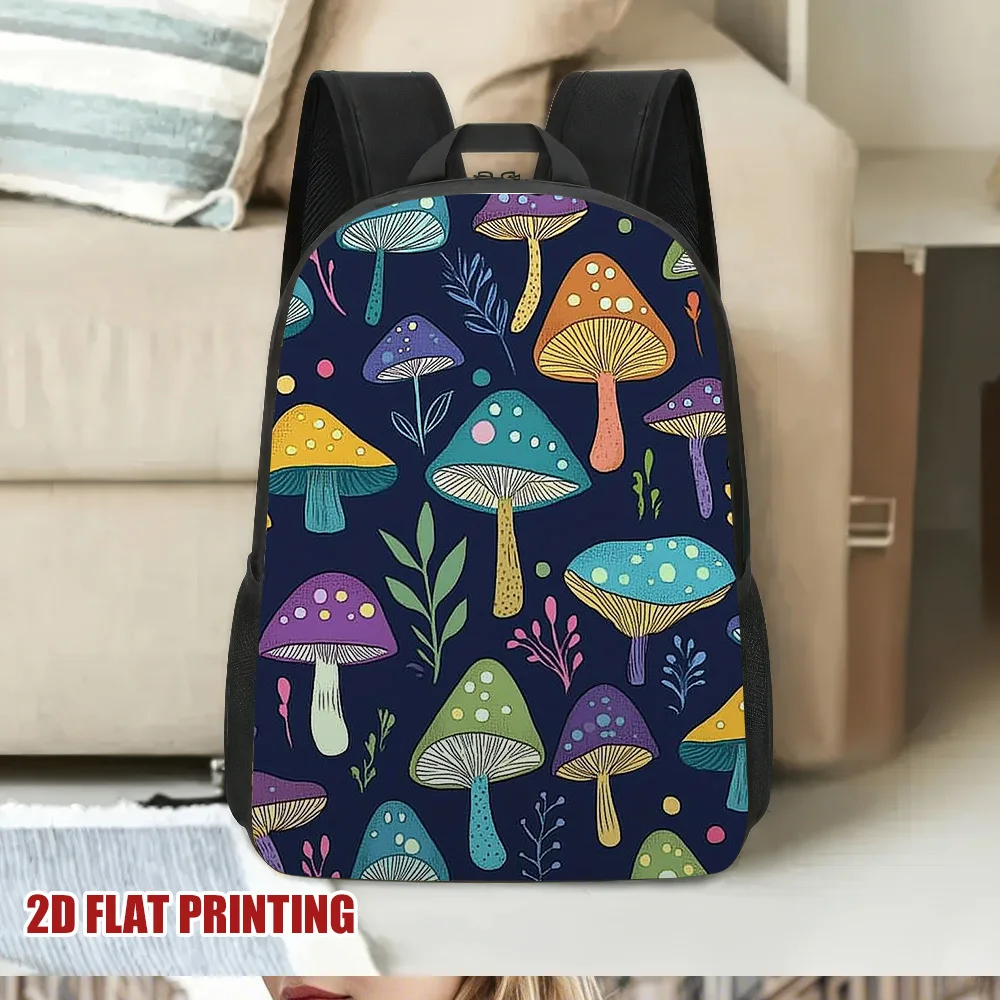 1 piece bright mushroom print backpack - stylish 2D flat design with detachable shoulder straps, lightweight polyester
1 piece bright mushroom print backpack - stylish 2D flat design with detachable shoulder straps, lightweight polyester