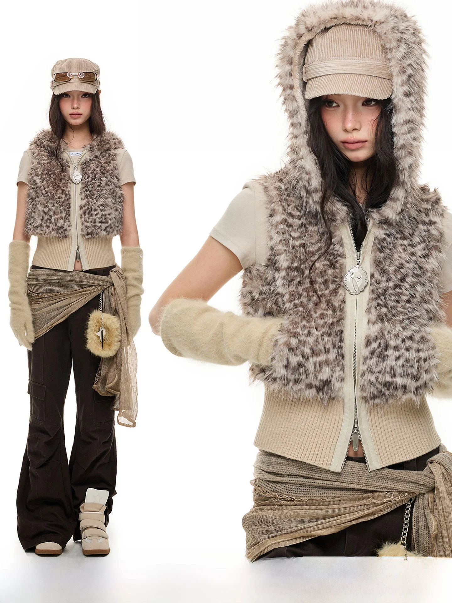 Экологичная теплая куртка JIKOO из искусственного меха с капюшоном, узором в горошек и молнией, из полиэфирного волокна
Экологичная теплая куртка JIKOO из искусственного меха с капюшоном, узором в горошек и молнией, из полиэфирного волокна