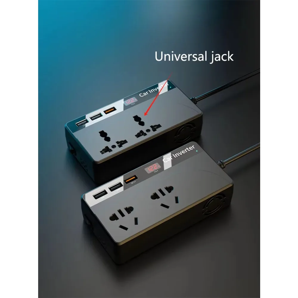 AC DC 150W Multi-function Automotive Inverter 3 USB Charging Ports QC3.0 Fast Charging Light Emitting Diode Digital Display
AC DC 150W Multi-function Automotive Inverter 3 USB Charging Ports QC3.0 Fast Charging Light Emitting Diode Digital Display