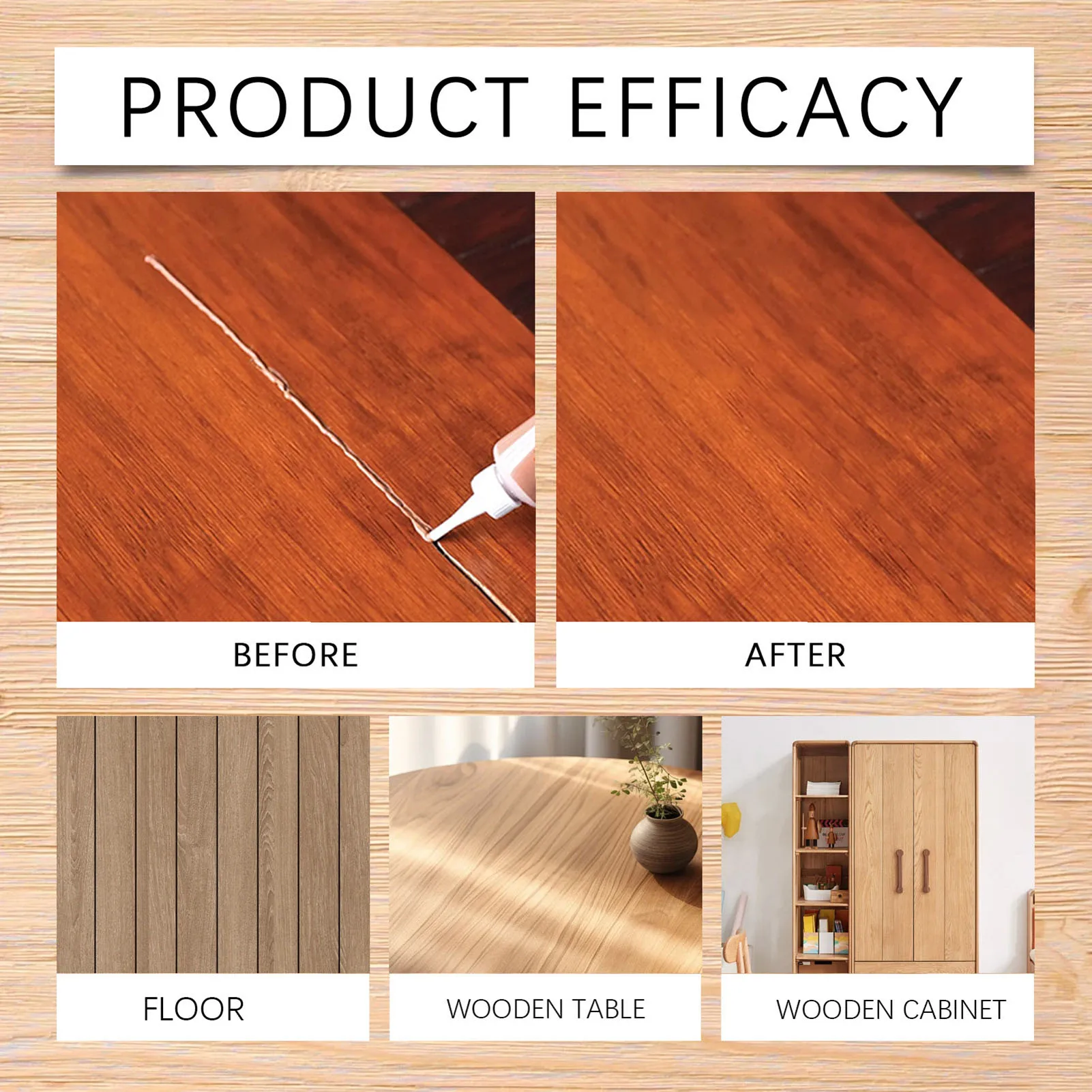 Wooden Furniture Repair Wood Filler Easy Color Mixing Strong Adhesion Cream for Wooden Floor Door Cabinet
Wooden Furniture Repair Wood Filler Easy Color Mixing Strong Adhesion Cream for Wooden Floor Door Cabinet