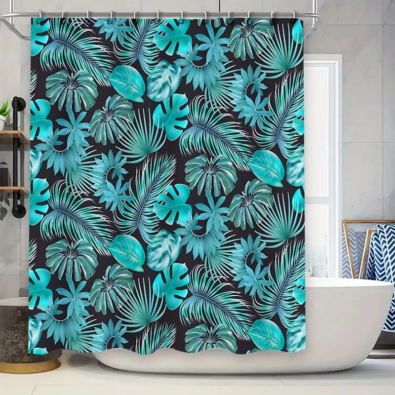 Outdoor Shower Curtain Waterproof Sunshade with Tropical Leaf Pattern Black Green Blue Decorative Bath Mat Liner Size 180x240cm
Outdoor Shower Curtain Waterproof Sunshade with Tropical Leaf Pattern Black Green Blue Decorative Bath Mat Liner Size 180x240cm