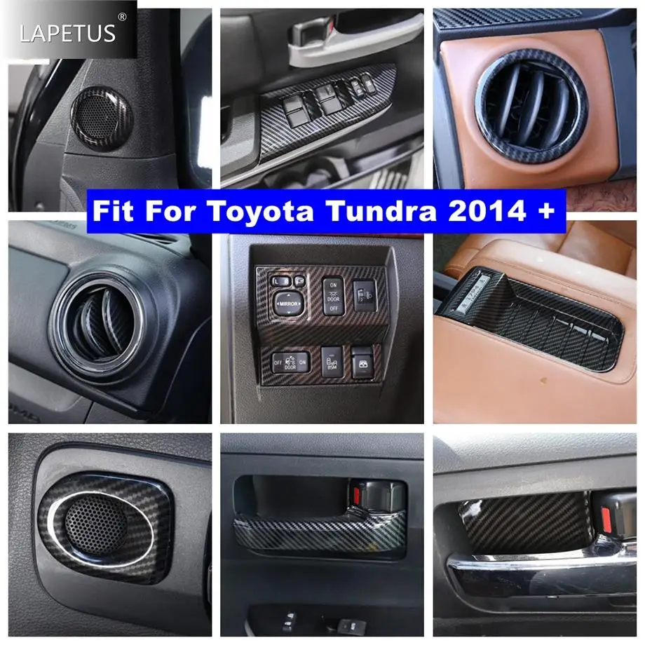 Car Water Cup Holder / Rear Door Speaker / Armrest Box Panel Cover Trim For Toyota Tundra 2014 - 2021 Carbon Fiber Accessories
Car Water Cup Holder / Rear Door Speaker / Armrest Box Panel Cover Trim For Toyota Tundra 2014 - 2021 Carbon Fiber Accessories