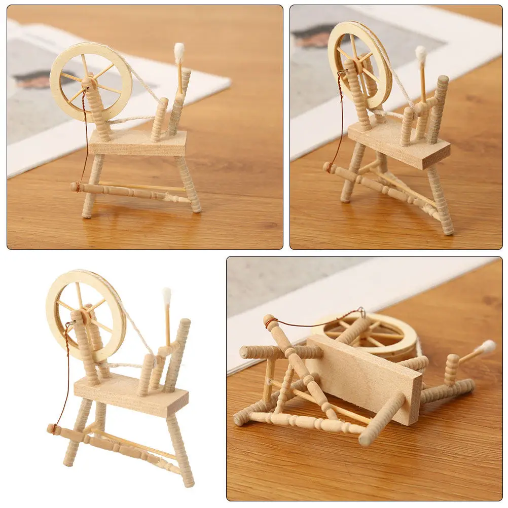 Miniature Wooden Vintage Hand Reeling Sewing Machine Realistic Spinning Wheel Dollhouse Accessories 1:12 Scale Vintage Furniture
Miniature Wooden Vintage Hand Reeling Sewing Machine Realistic Spinning Wheel Dollhouse Accessories 1:12 Scale Vintage Furniture
