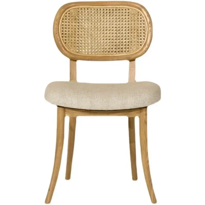 Nordic rattan solid wood dining chair modern neoclassical fabric rattan art B & B home soft bag back leisure chair book chair
Nordic rattan solid wood dining chair modern neoclassical fabric rattan art B & B home soft bag back leisure chair book chair