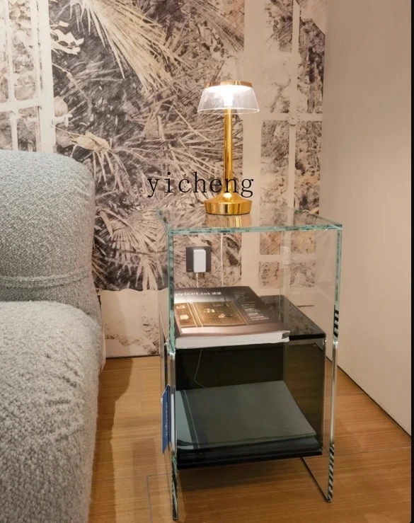 Italian Minimalist Glass Sofa Side Table Side Cabinet Living Room Storage Bedroom Bedside Table
Italian Minimalist Glass Sofa Side Table Side Cabinet Living Room Storage Bedroom Bedside Table