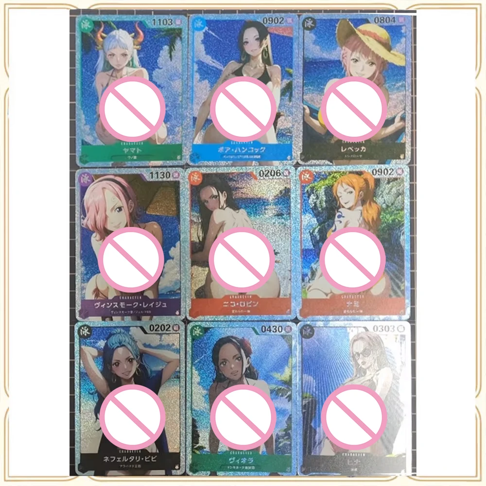 9PC/Set Anime One Piece DIY ACG Premium Glitter Collectible Card Christmas Birthday Gift Tamato Vinsmoke Reiju Nico Robin Vivi
9PC/Set Anime One Piece DIY ACG Premium Glitter Collectible Card Christmas Birthday Gift Tamato Vinsmoke Reiju Nico Robin Vivi