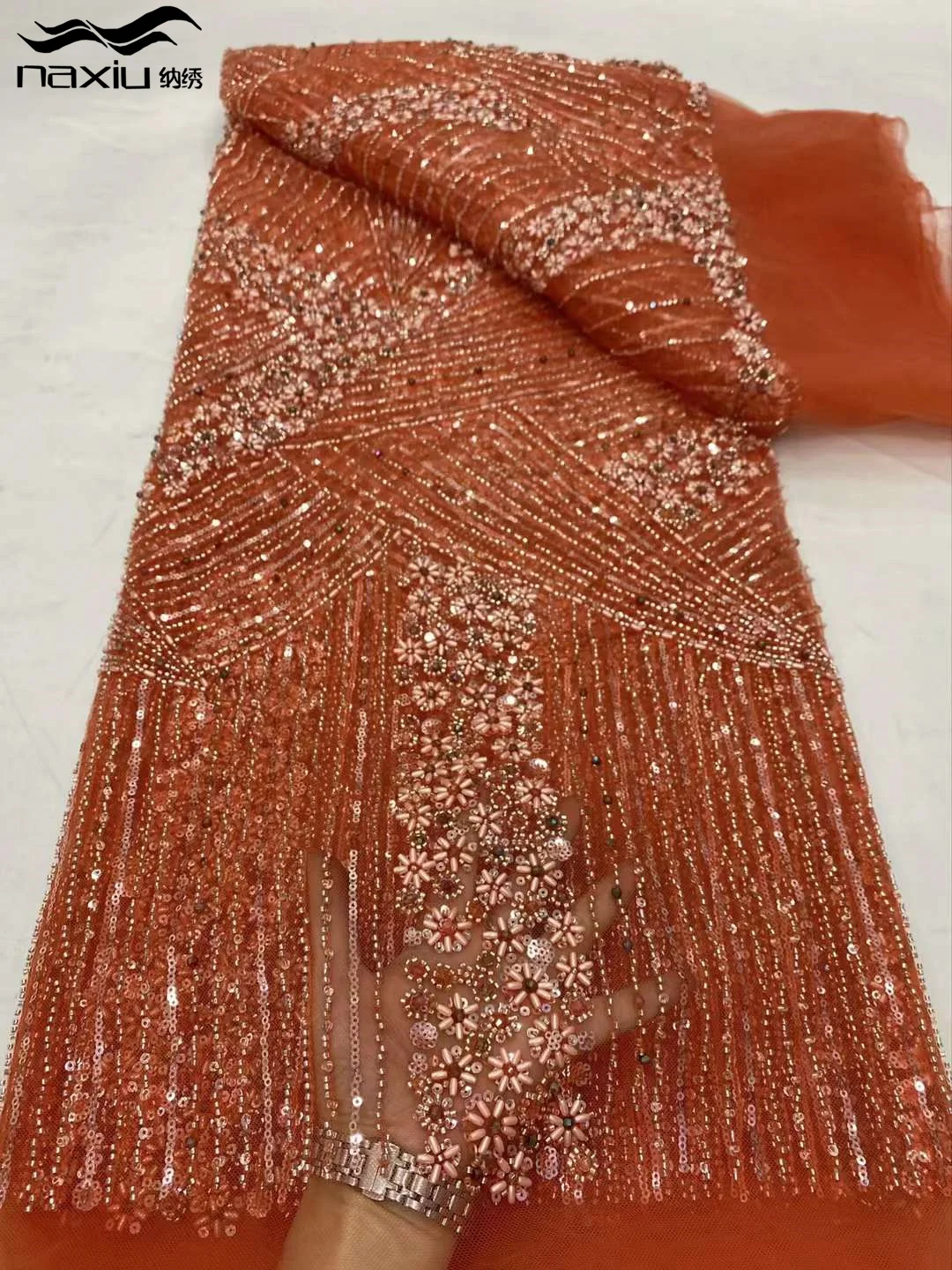 Madison African Sequins Beaded Lace Fabrics 2024 High Quality Sequence Embroidery French Nigerian Lace Fabric For Wedding Sewing
Madison African Sequins Beaded Lace Fabrics 2024 High Quality Sequence Embroidery French Nigerian Lace Fabric For Wedding Sewing