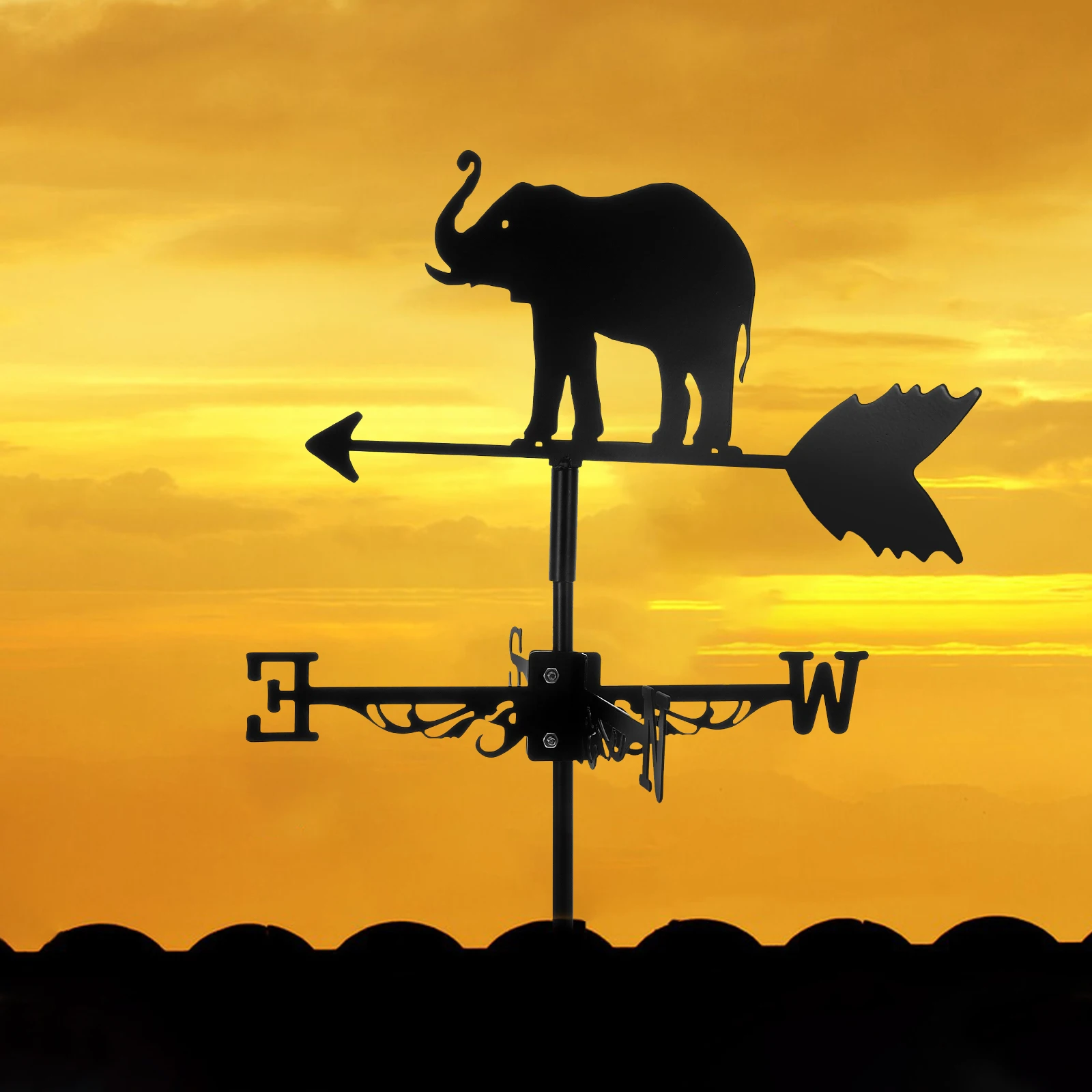 1Set Iron Elephant Weather Vane Metal Roof Mounted Wind Direction Indicator Garden Yard Decor Weather Vane
1Set Iron Elephant Weather Vane Metal Roof Mounted Wind Direction Indicator Garden Yard Decor Weather Vane