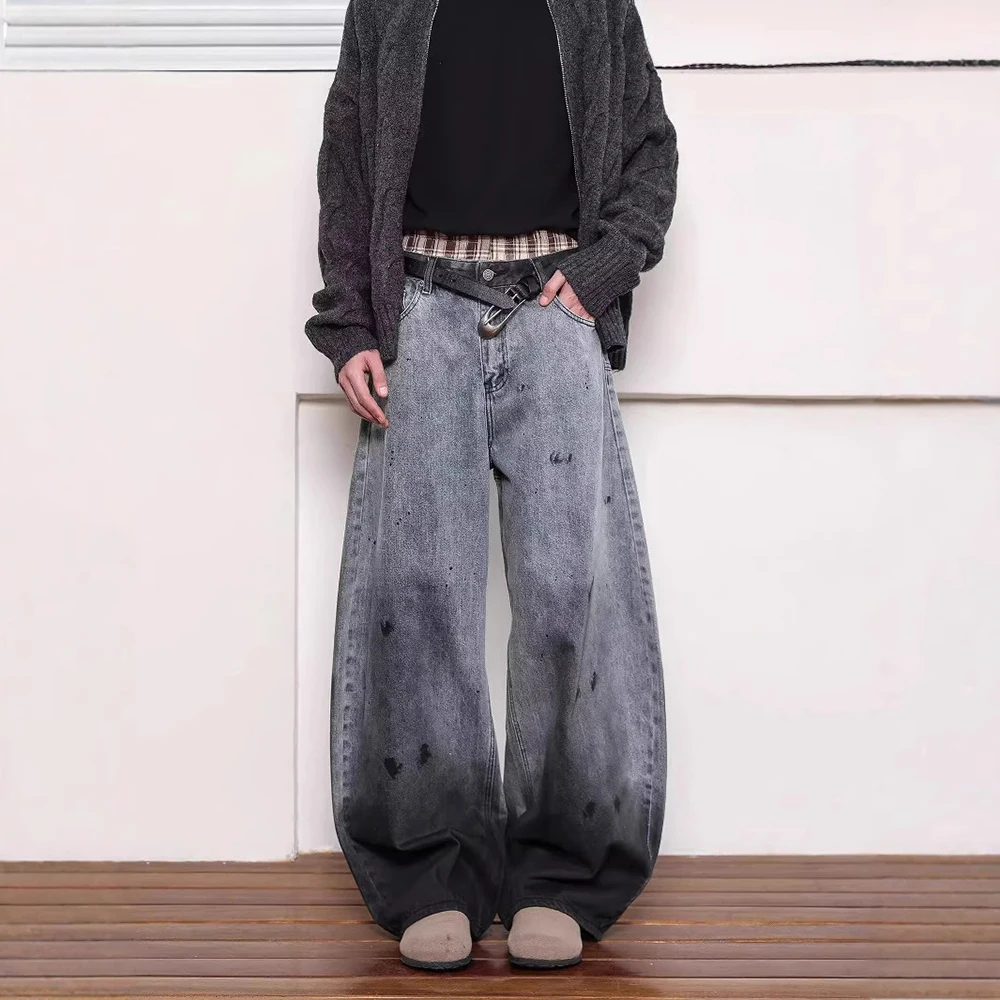 Mens Jeans Washed Casual Pants Streetwear American Retro Fashion All-Match Personality Wide-Leg Pants Men'S Clothing 2025 New
Mens Jeans Washed Casual Pants Streetwear American Retro Fashion All-Match Personality Wide-Leg Pants Men'S Clothing 2025 New