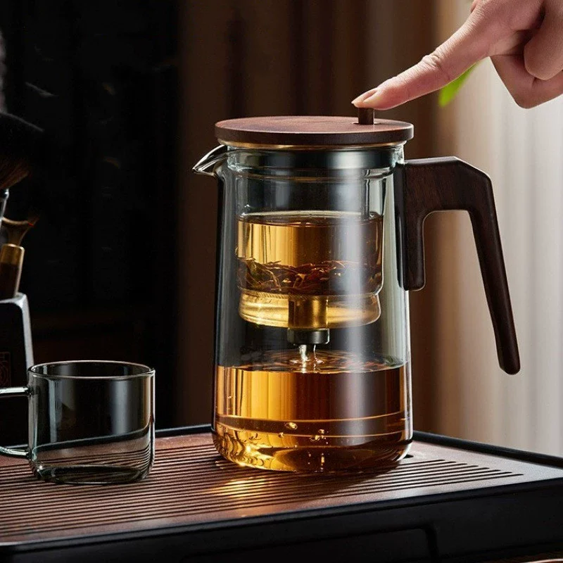 One Click Tea Separation Filtration Glass Teapots With Wood Handle Tea Water Separation Inner Container Tea Pot With Infuser
One Click Tea Separation Filtration Glass Teapots With Wood Handle Tea Water Separation Inner Container Tea Pot With Infuser