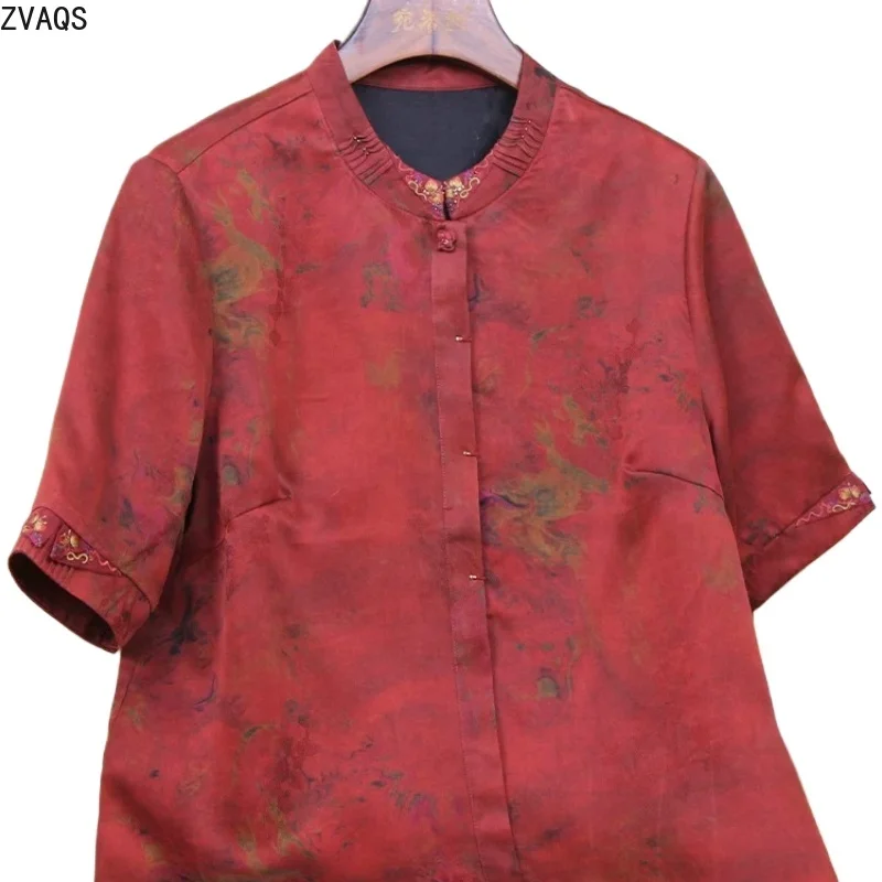 ZVAQS 100% Mulberry Silk Woman Clothes 2026 Premium Xiangyunsha Silk Blouse Elegant Loose Fit Shirt for Elderly Women고퀄 티셔츠
ZVAQS 100% Mulberry Silk Woman Clothes 2026 Premium Xiangyunsha Silk Blouse Elegant Loose Fit Shirt for Elderly Women고퀄 티셔츠