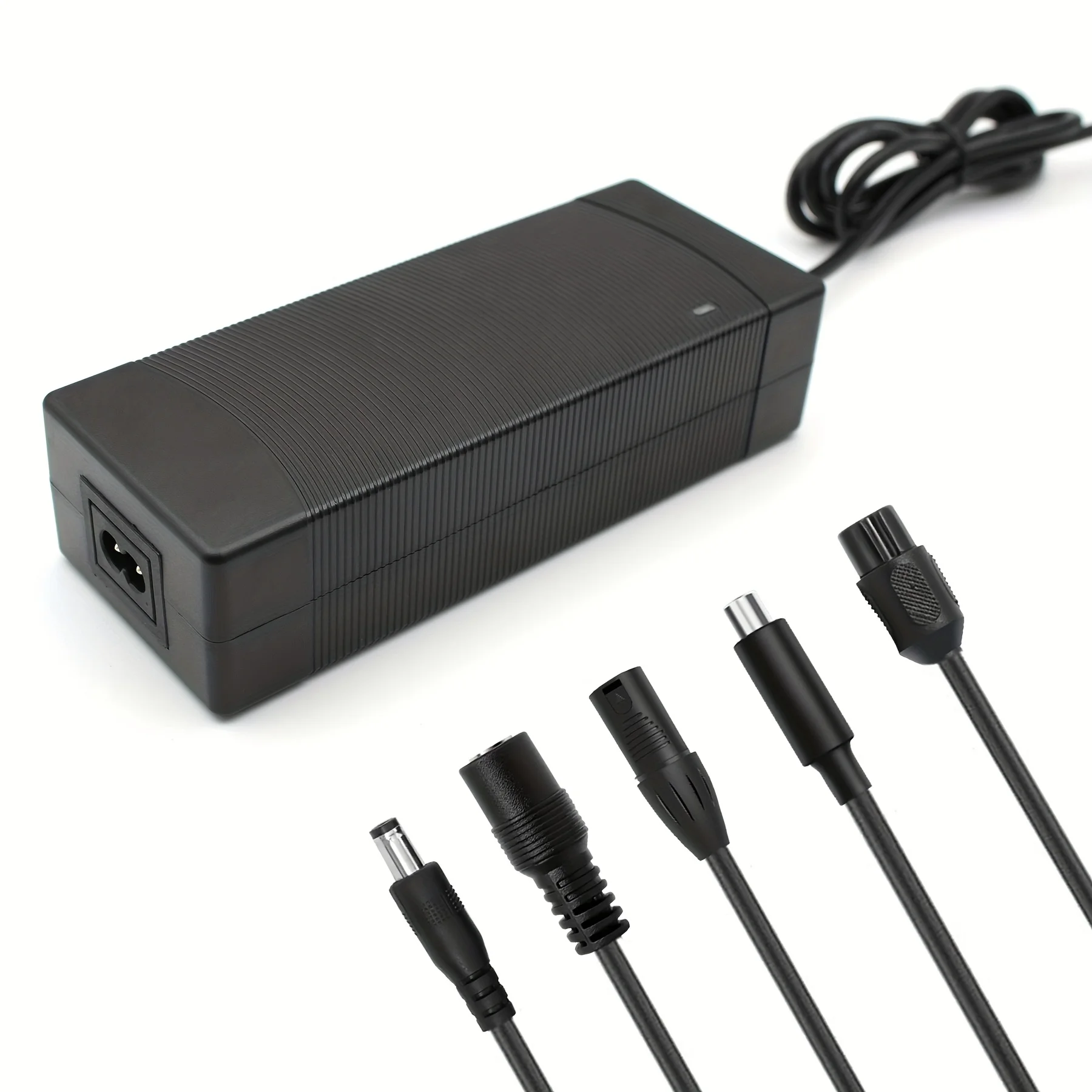 54.6V 2A Fast Charger For 48V Lithium Batteries - 5-in-1 Smart Plug (5.5x2.1mm/DC/XLR/Aviation) | Compatible With Lectric XP
54.6V 2A Fast Charger For 48V Lithium Batteries - 5-in-1 Smart Plug (5.5x2.1mm/DC/XLR/Aviation) | Compatible With Lectric XP