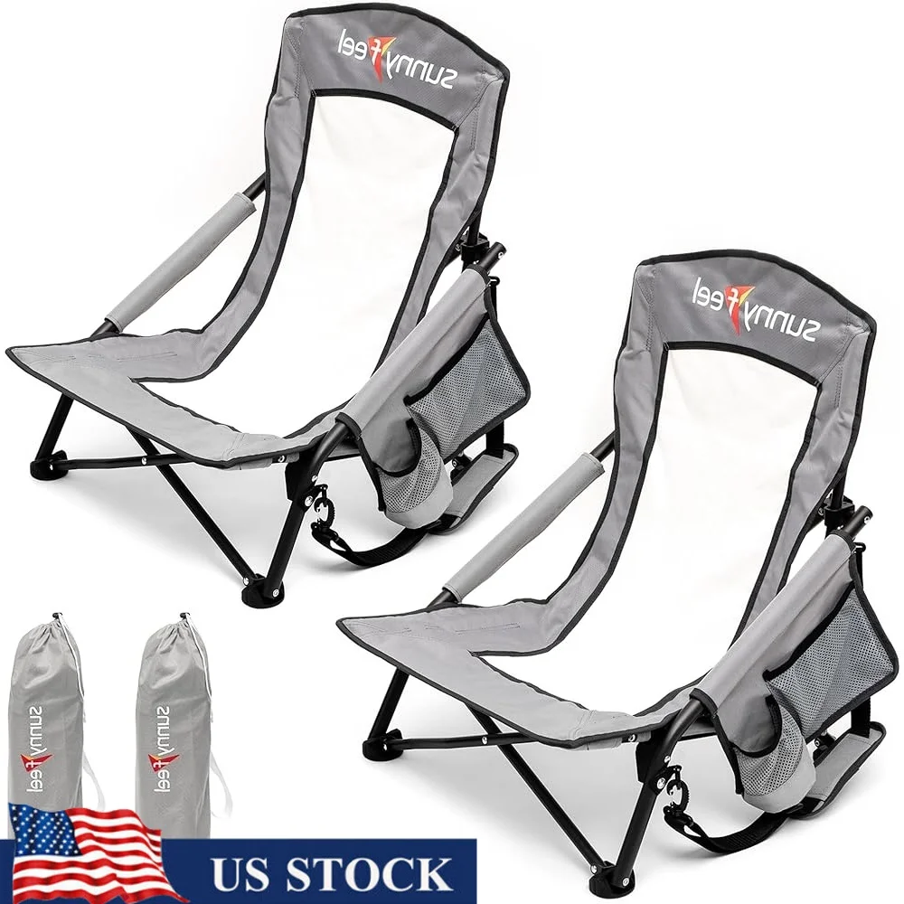 Lightweight Folding Beach Chair 2 Pack Portable Outdoor Chair with Cup Holder Mesh Back Travel Camping Picnic Concerts
Lightweight Folding Beach Chair 2 Pack Portable Outdoor Chair with Cup Holder Mesh Back Travel Camping Picnic Concerts